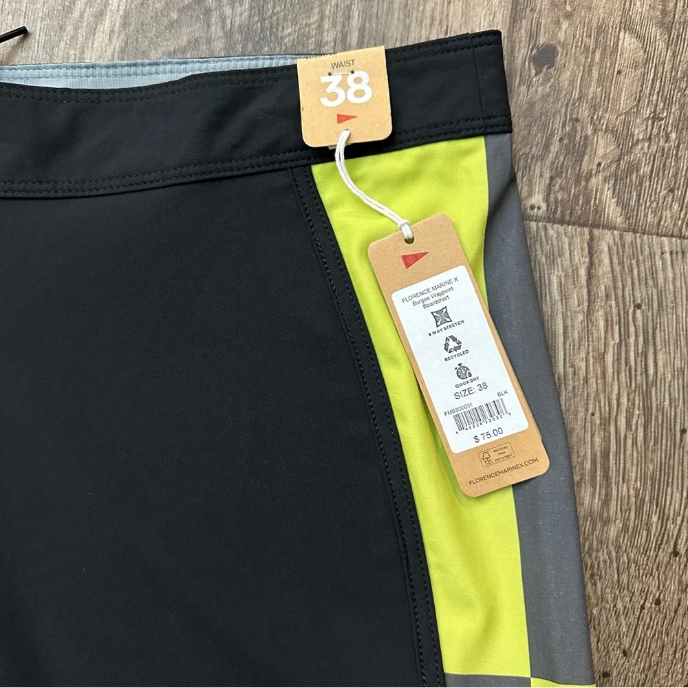 Florence Marine X Stretch Boardshort Men’s Size 38 Black